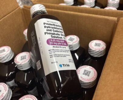 Tris Promethazine with Codeine prescription cough syrup bottle