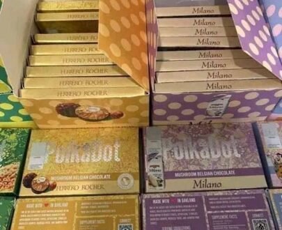 Polkadot chocolate bar infused with psilocybin mushrooms for therapeutic or recreational Use