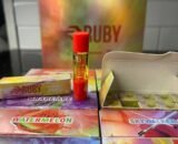 Ruby Glass 1g THC Vape Cartridge with Glass Chamber and Ceramic Coil