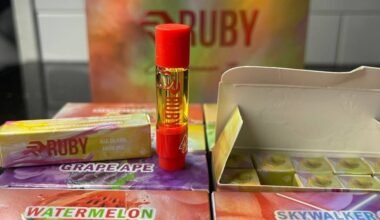 Ruby Glass 1g THC Vape Cartridge with Glass Chamber and Ceramic Coil